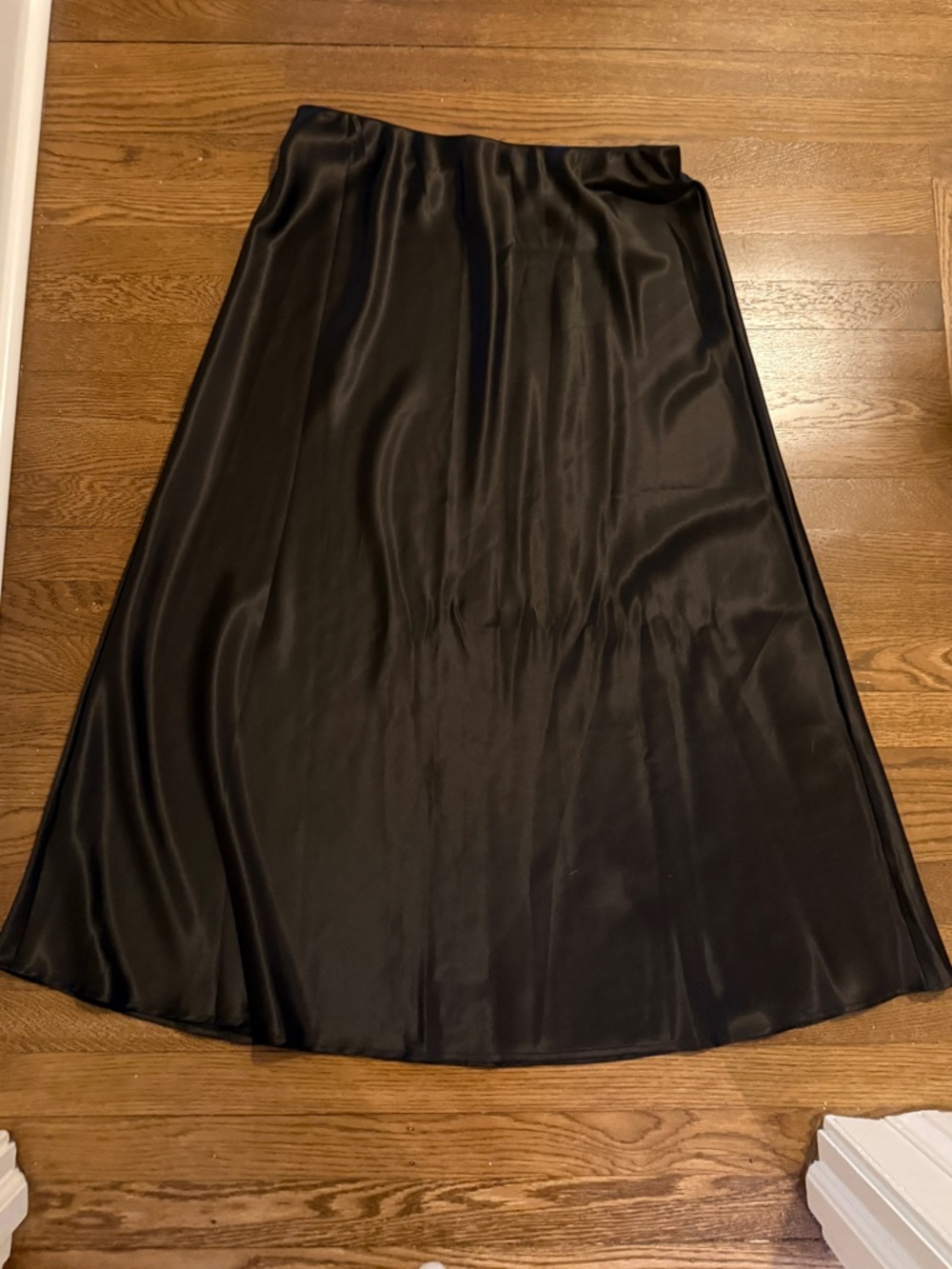 Silk like long skirt